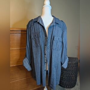 Surplus Custom Co. Mens Soft Denim Button Down Shirt